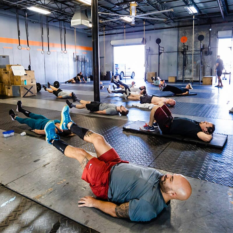 people training together